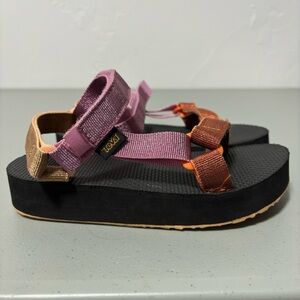 Teva Kids Sandals in Purple and Brown